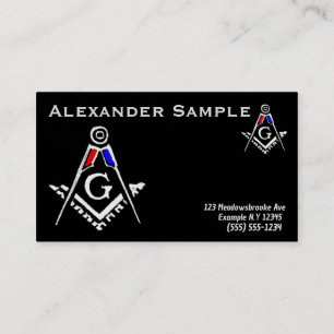 (RWB) Masonic Minds Business Card
