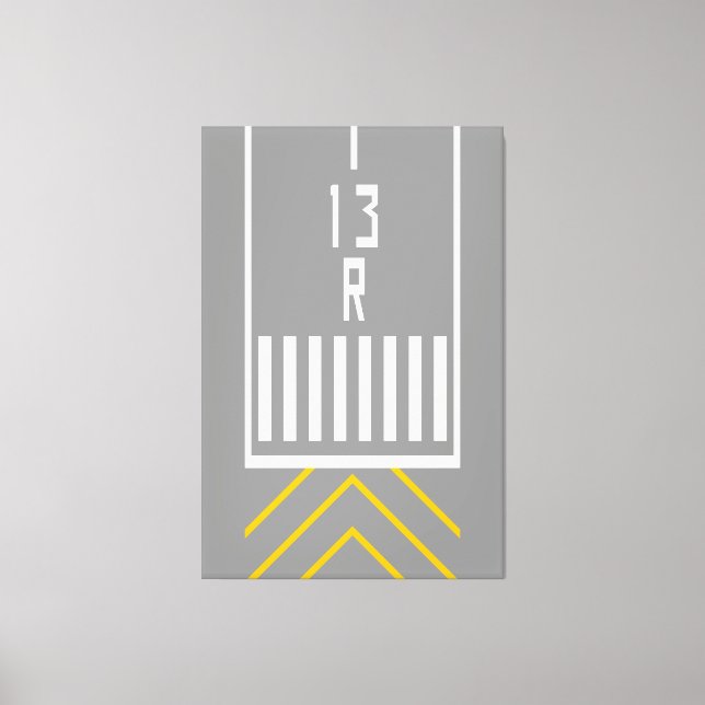 RWY Threshold 13R Canvas Print (Front)