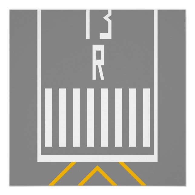 RWY Threshold 13R Poster (Front)