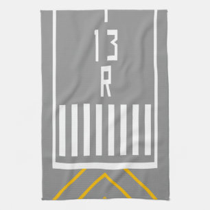 RWY Threshold 13R Tea Towel