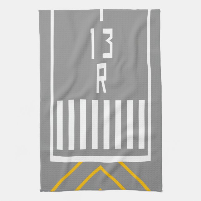 RWY Threshold 13R Tea Towel (Vertical)