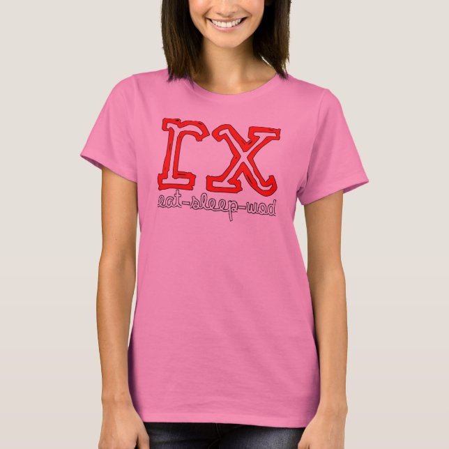 RX - Eat Sleep WOD Ladies Burnout  T-shirt (Front)
