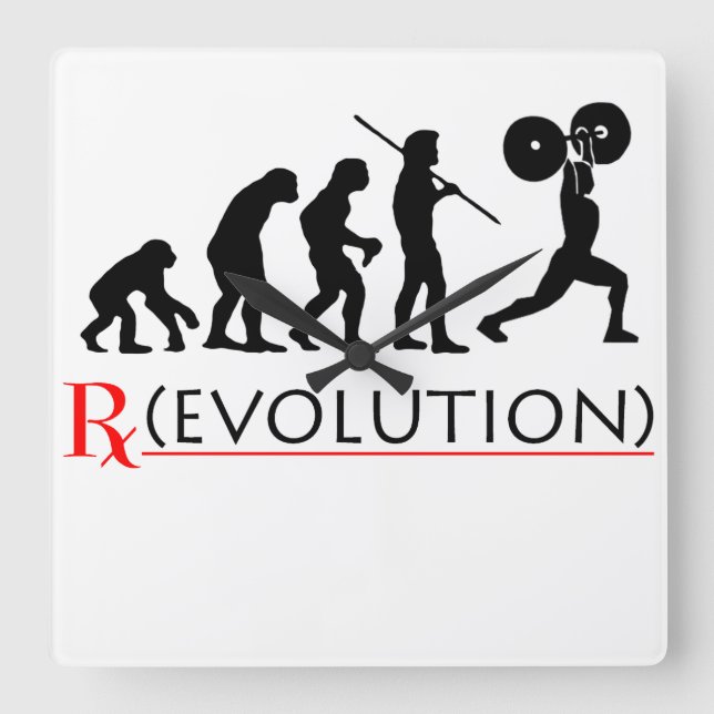 RX - Evolution Chart "Elite Fitness" Wall Clock (Front)