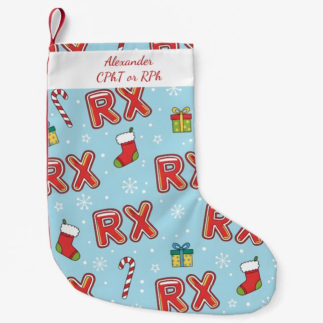 RX-Mas Pharmacy  Small Christmas Stocking (Front)