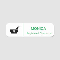RX Pharmacy Logo Pharmacist Medical Care Name Tag