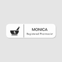 RX Pharmacy Logo Pharmacist Medical Care Name Tag
