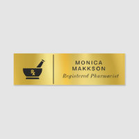 RX Pharmacy Logo Pharmacist Medical Care Name Tag