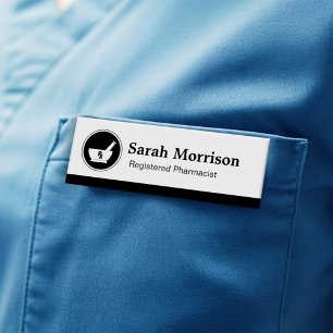 RX Pharmacy Logo Pharmacist Medical Care Name Tag