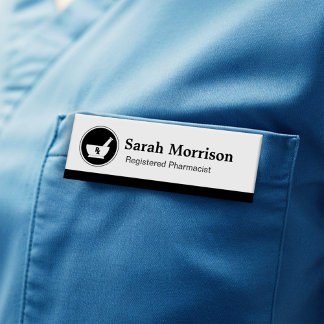 RX Pharmacy Logo Pharmacist Medical Care Name Tag