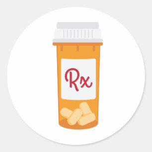 RX Pills Classic Round Sticker
