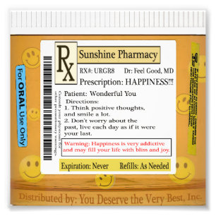 RX Prescription for Happiness Photo Print
