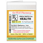 RX Prescription for Health Get Well Card