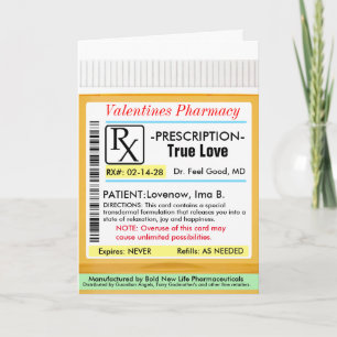 RX Prescription for Love Card