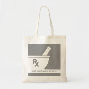Rx Symbol Pharmacology Mortar and Pestle Custom Tote Bag