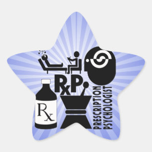 RxP LOGO  Prescription Psychologist Star Sticker