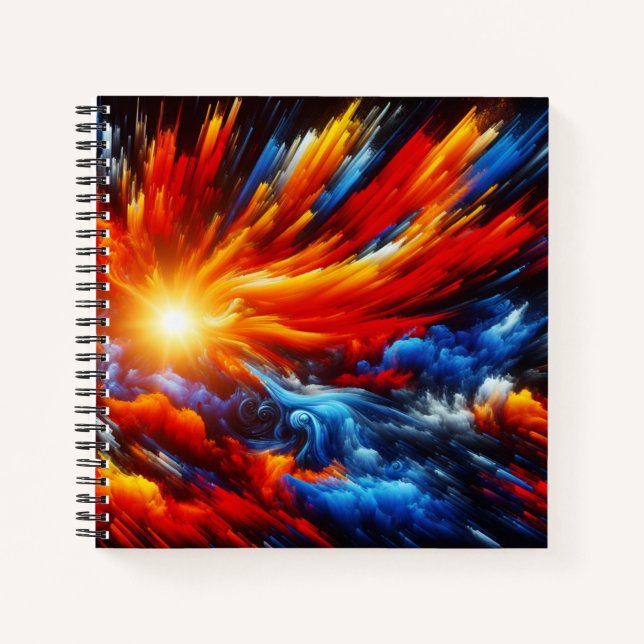 ry Cosmic Sky Abstract Art Notebook (Front)