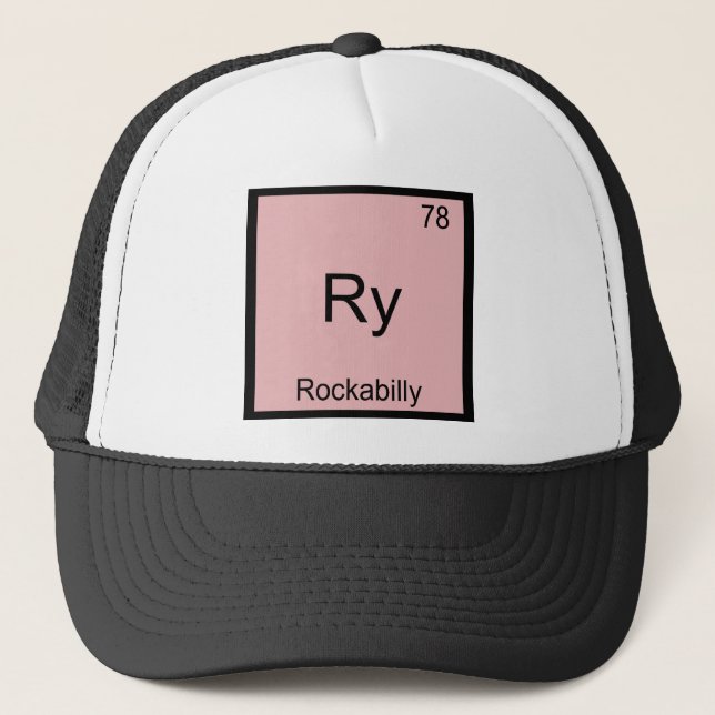 Ry - Rockabilly Funny Chemistry Element Symbol Tee Trucker Hat (Front)