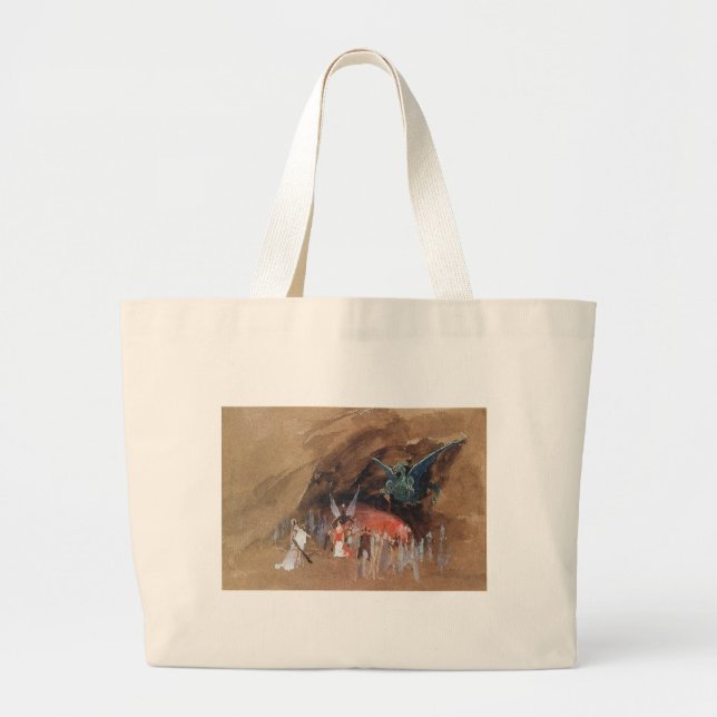 Ryabushkin Dragons Cave Large Tote Bag (Front)