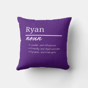 Ryan, Boy Personalised Name Definition Cushion