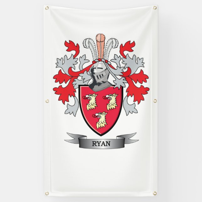 Ryan Coat of Arms Banner (Vertical)