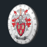 Ryan Coat of Arms Dartboard<br><div class="desc">Get your Ryan surname family crest or coat of arms printed on all these inexpensive gifts.  Irish Ryan Family Crest and Ryan Coat of Arms</div>