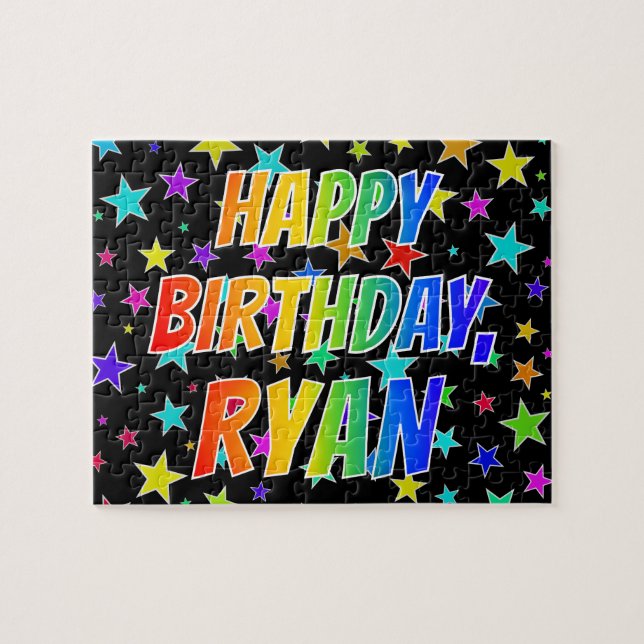 "RYAN" First Name, Fun "HAPPY BIRTHDAY" Jigsaw Puzzle (Horizontal)