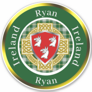 Ryan Irish Shield/Celtic Cross Personalized