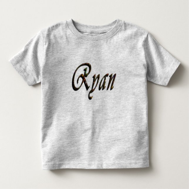 Ryan, Name, Logo, Toddlers Grey T-shirt (Front)