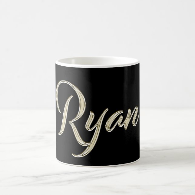 Ryan Name whitegold Tasse Teetasse Kaffetasse Coffee Mug (Center)