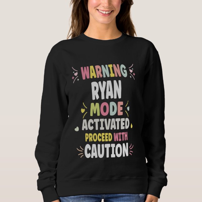 RYAN Personalised Women's Gift Custom RYAN Sweatshirt (Front)