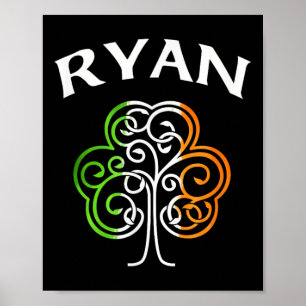 Ryan Shirt Irish Shamrock St Patricks Day Poster