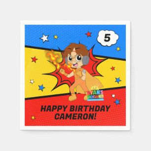 Ryan's World Birthday Napkin