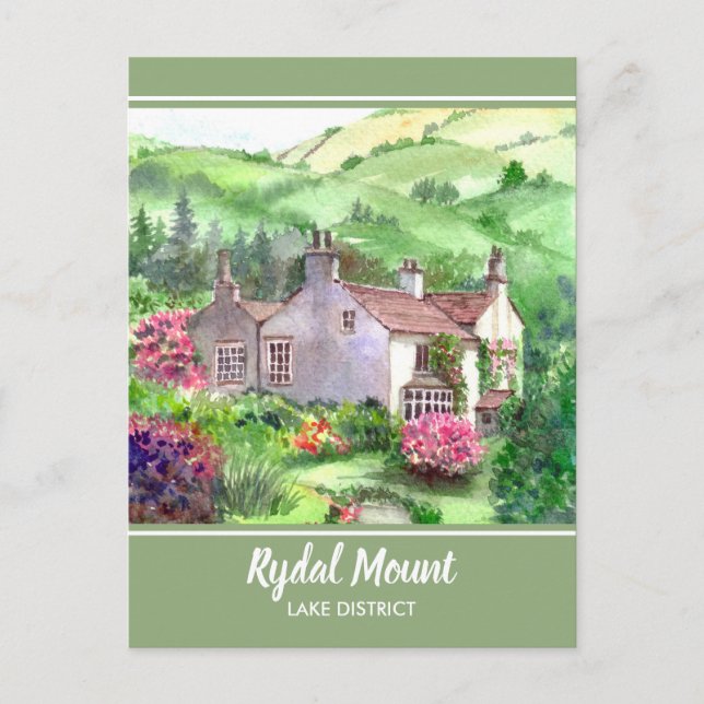 Rydal Mount, William Wordsworth's Home Postcard (Front)