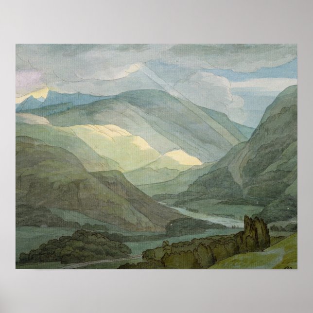 Rydal Water, 1786 (w/c) Poster (Front)