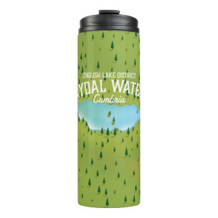 Rydal Water Cumbria Map poster Thermal Tumbler