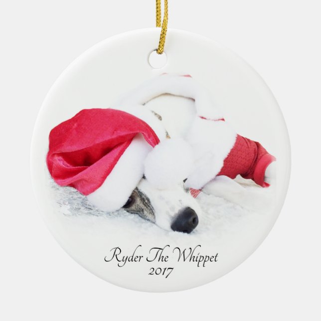 Ryder The Whippet ornament (Front)