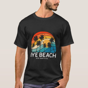 Rye Beach New Hampshire Palm Tree Tropical Beach T-Shirt
