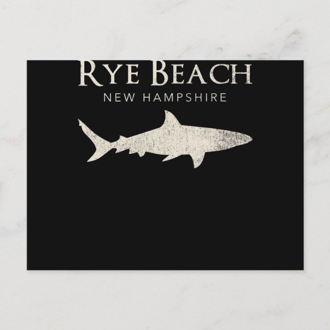 Rye Beach New Hampshire - Shark Lover Gifts Holiday Postcard (Front)
