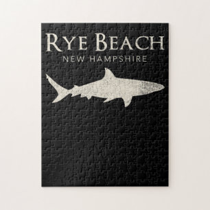 Rye Beach New Hampshire - Shark Lover Gifts Jigsaw Puzzle