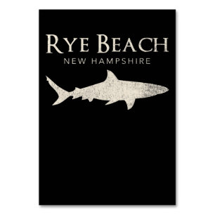 Rye Beach New Hampshire - Shark Lover Gifts Table Number