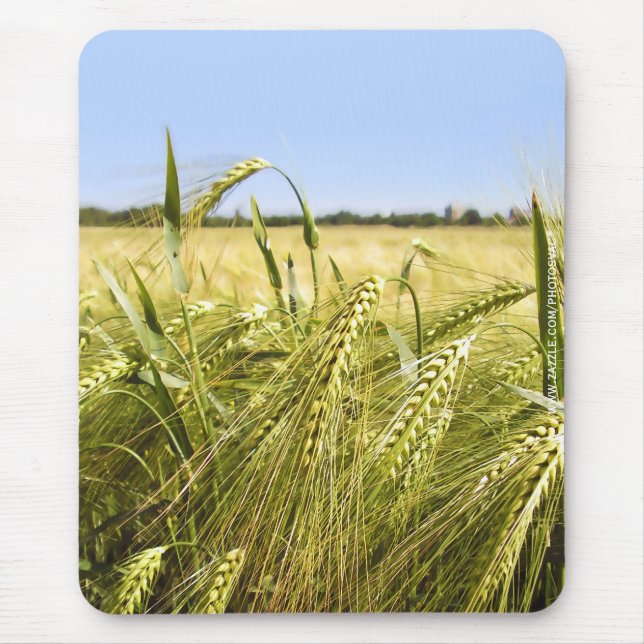 Rye Grain Botanical Nature Mouse Pad (Front)