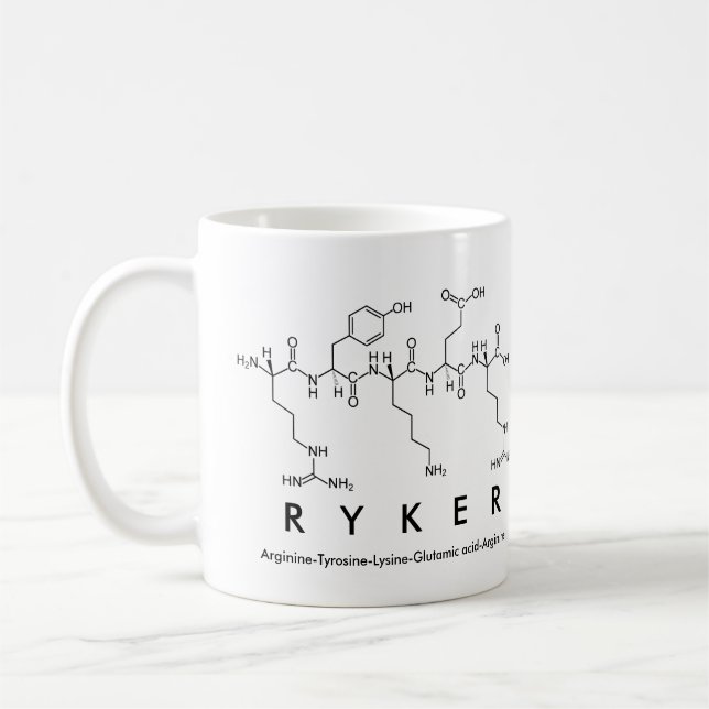 Ryker peptide name mug (Left)