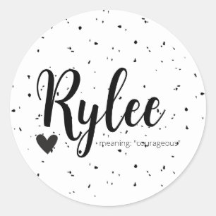 Rylee Name Meaning Minimal Modern Stickers Labels