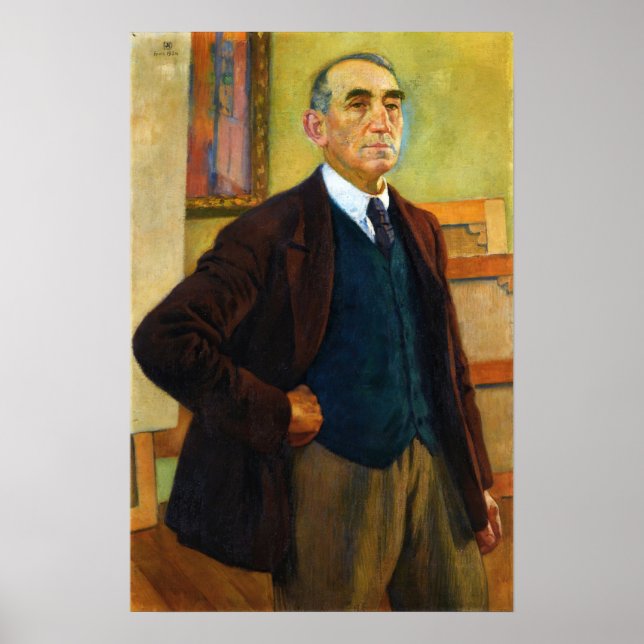 Rysselberghe - Self Portrait In A Green Waistcoat  Poster (Front)