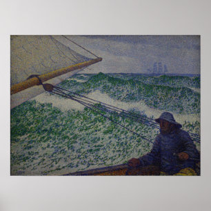 Rysselberghe - The Man At The Tiller 1892 Poster