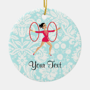 Rythmic Gymnastics Hoops Ceramic Tree Decoration