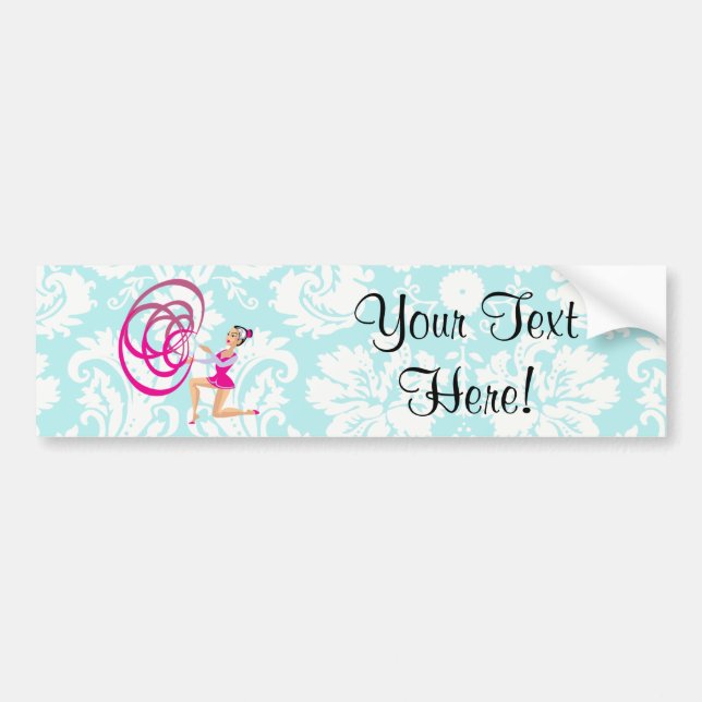 Rythmic Gymnastics Ribbon Bumper Sticker (Front)