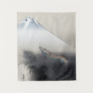 Ryu Shoten: Ascending Dragon over Fuji, Japan Tapestry