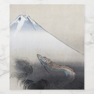 Ryu Shoten: Ascending Dragon over Fuji, Japan Wine Label