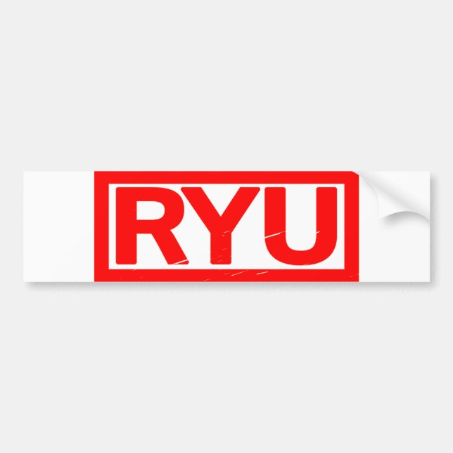 Ryu Stamp Bumper Sticker (Front)
